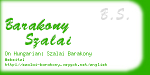 barakony szalai business card